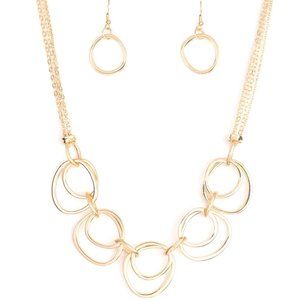 🌟Paparazzi Accessories Asymmetrical Adornment Necklace and Earrings Set